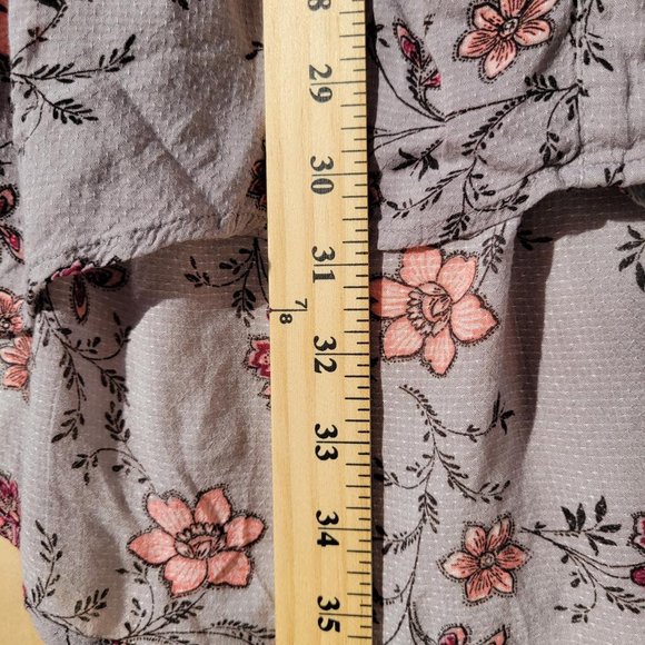 Torrid Floral Lace Blouse - Gray and Pink - Picture 9 of 15